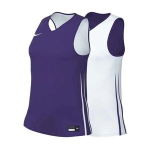 NWT Nike Dri-FIT Stock Reversible Practice Basketball Jersey XL Purple / White